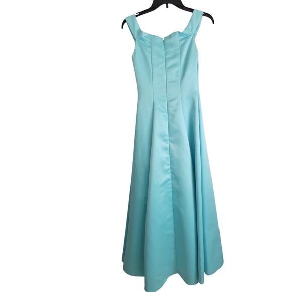 Gunne Sax Jessica McClintock Blue Beaded Evening Dress Women's Size 3/4 - Picture 2 of 16